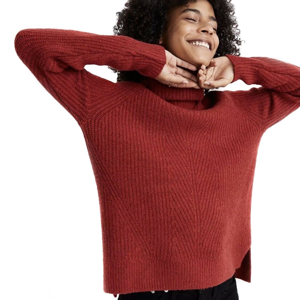 Madewell Red Turtleneck Sweater